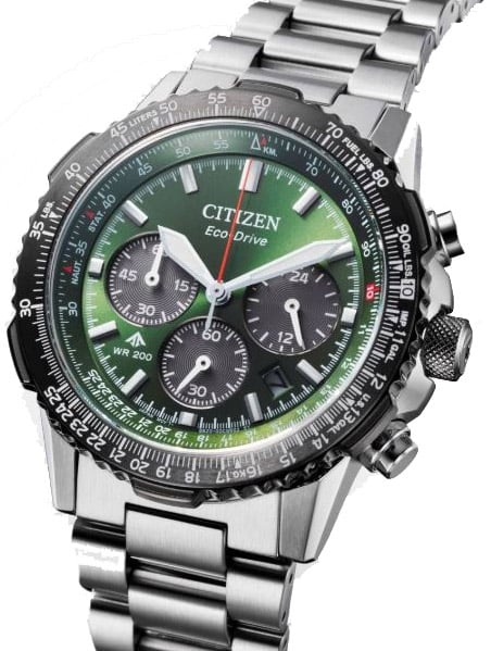 Citizen CA4664-60W Navihawk Eco-Drive horloge Groen