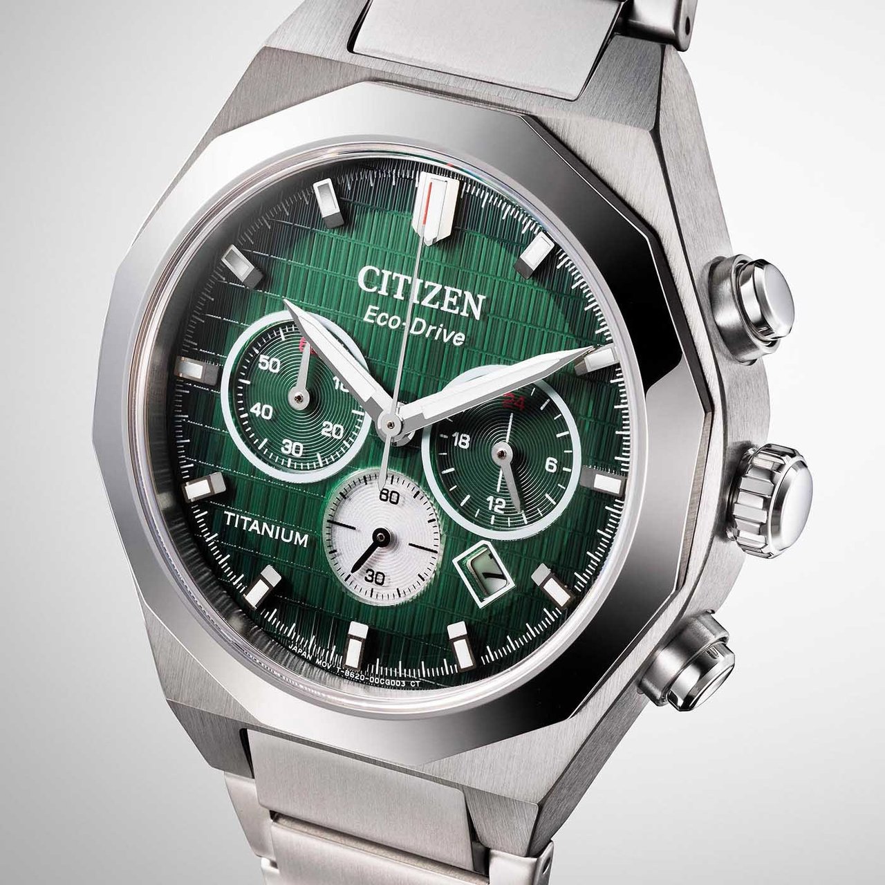 Citizen CA4691-59X Zenshin 60 Senkei Super Titanium horloge Groen
