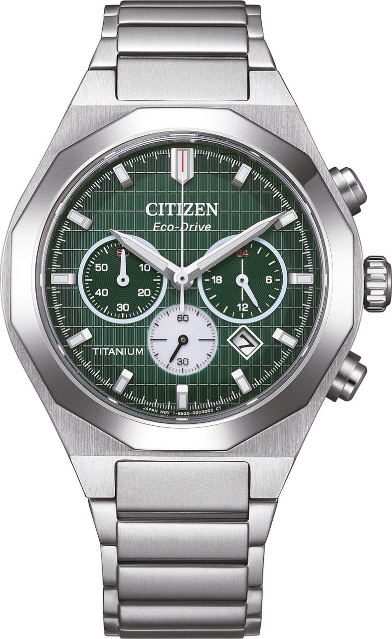 Citizen CA4691-59X Zenshin 60 Senkei Super Titanium horloge Groen