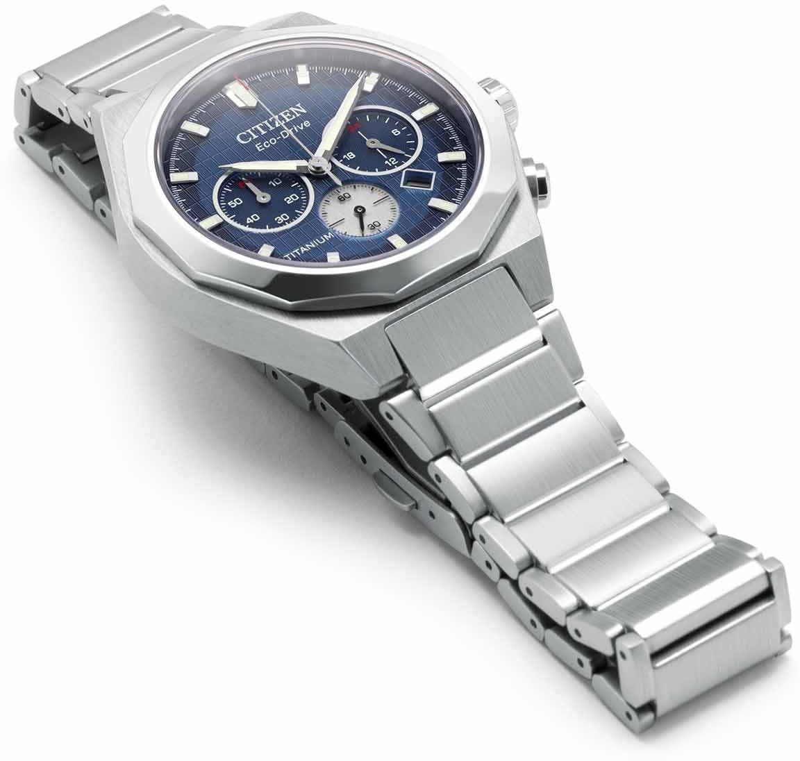 Citizen CA4691-59L Zenshin 60 Senkei Super Titanium horloge Blauw