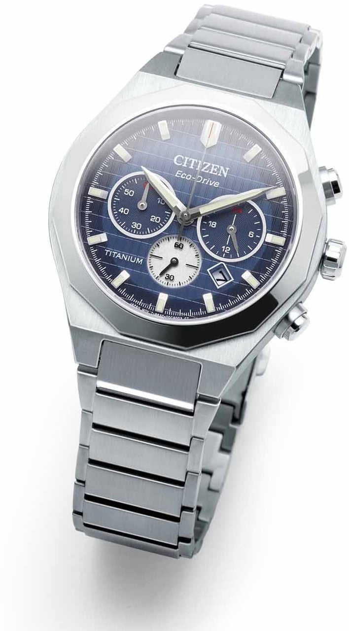 Citizen CA4691-59L Zenshin 60 Senkei Super Titanium horloge Blauw