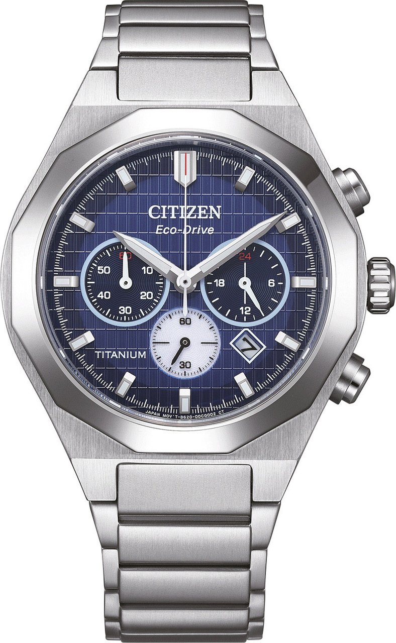 Citizen CA4691-59L Zenshin 60 Senkei Super Titanium horloge Blauw