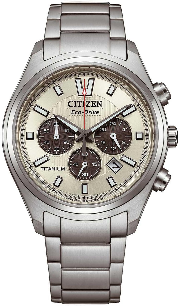 Citizen CA4750-51A Super Titanium Eco-Drive horloge 40 mm Beige