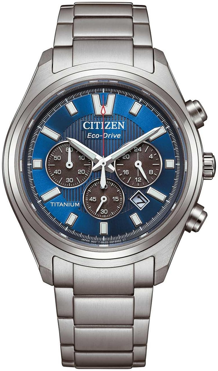 Citizen CA4750-51L Super Titanium Eco-Drive horloge 40 mm Blauw
