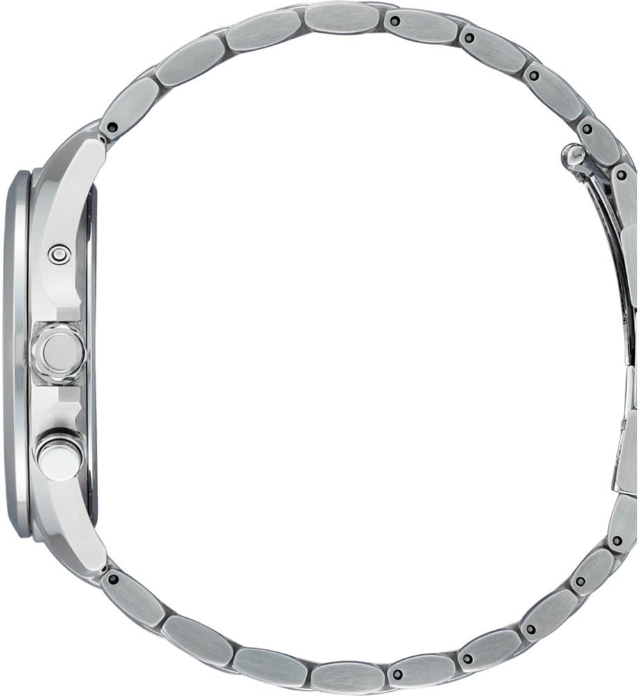 Citizen Citizen Horloge CB0220-85L Staal Eco-drive Radio Controlled Saffierglas 100m Waterdicht met Blauwe Wijzerplaat 42mm Zilver