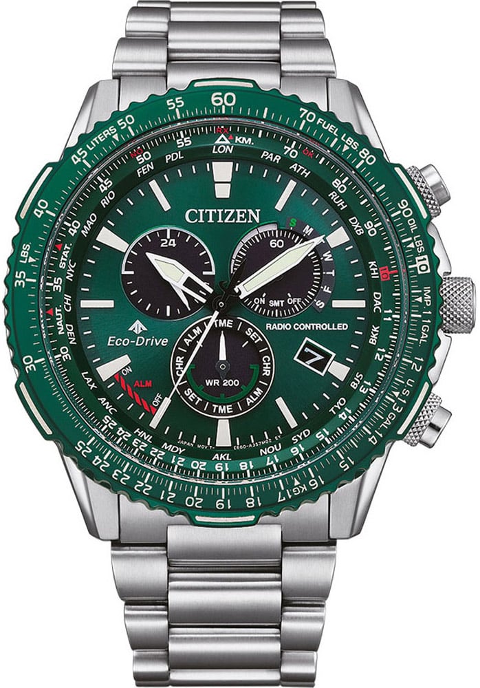 Citizen CB5004-59W Promaster Sky Radio Controlled horloge Groen