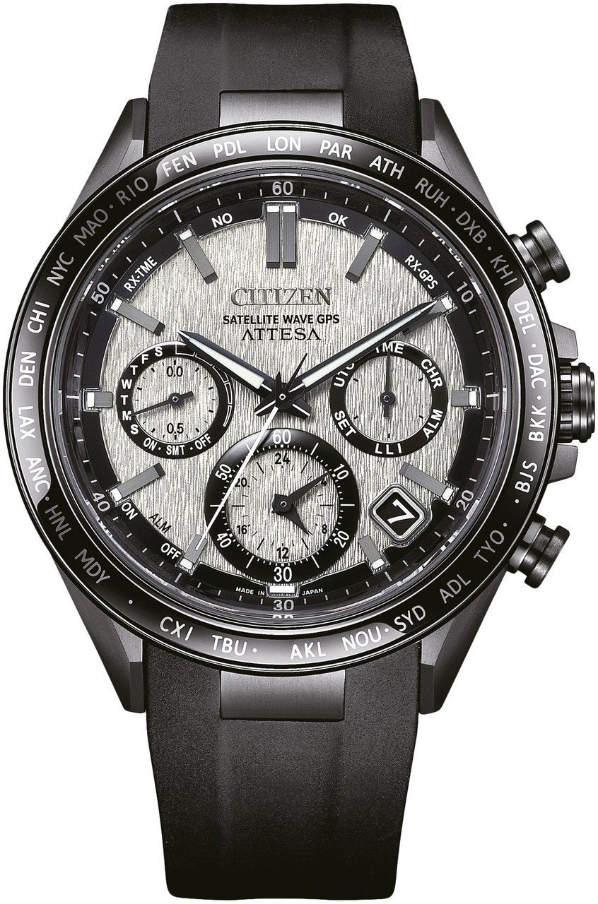 Citizen CC4055-14H Attesa Satellite Wave GPS horloge Zilver