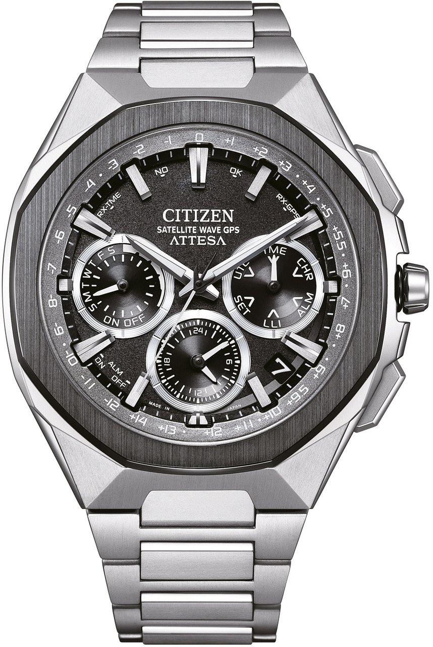 Citizen CC4104-53E Attesa Satellite Wave GPS horloge Zwart