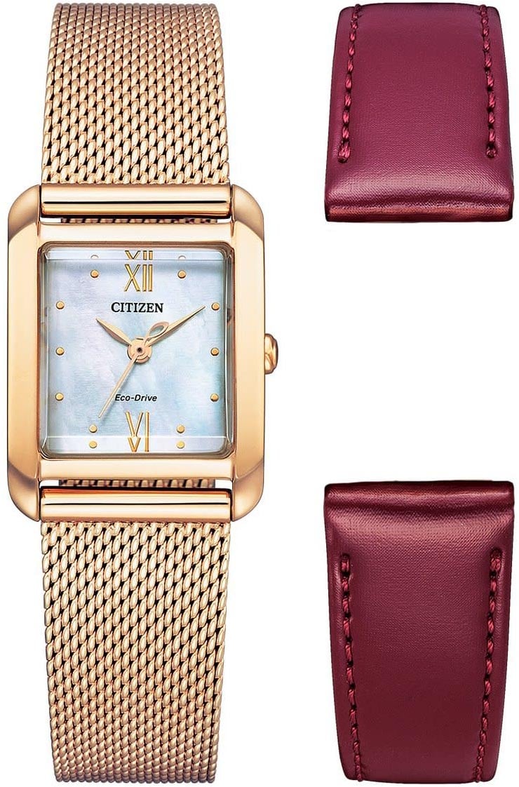 Citizen CITIZEN EW5593-64D Dames horloge staal goudkleurig met parelmoer wijzerplaat Divers