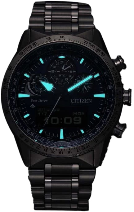 Citizen Citizen Horloge JV2000-54L Promaster Sky Staal Eco-drive Chronograaf 200m Waterdicht Saffierglas 42mm Zilver
