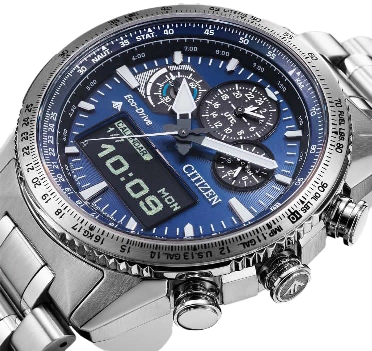 Citizen Citizen Horloge JV2000-54L Promaster Sky Staal Eco-drive Chronograaf 200m Waterdicht Saffierglas 42mm Zilver