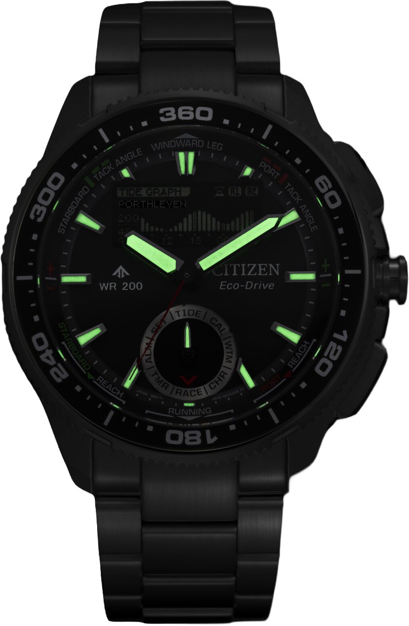 Citizen JV3001-53E Promaster Wave Tracker Eco-Drive horloge Zwart