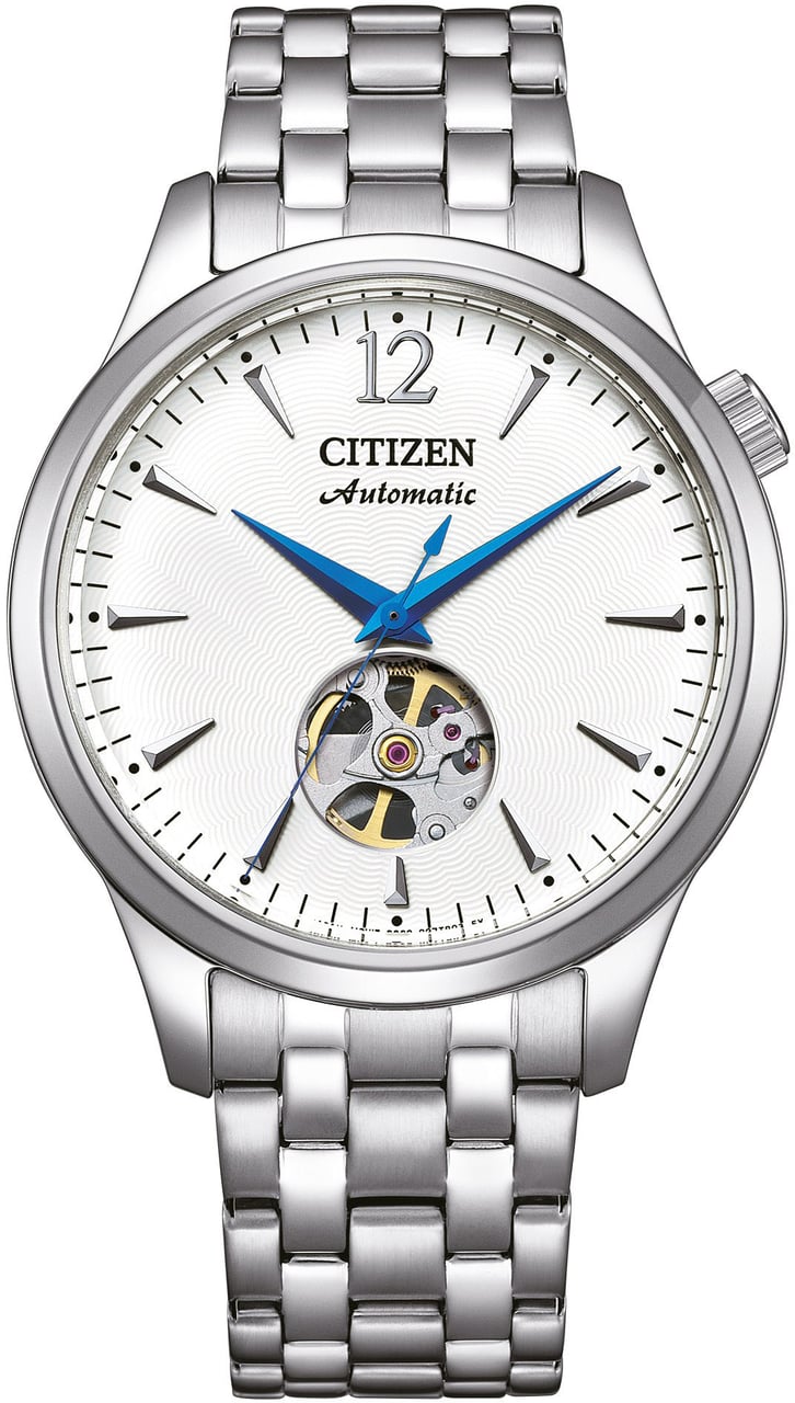 Citizen NH9131-73A Mechanical Open Hearth horloge Wit