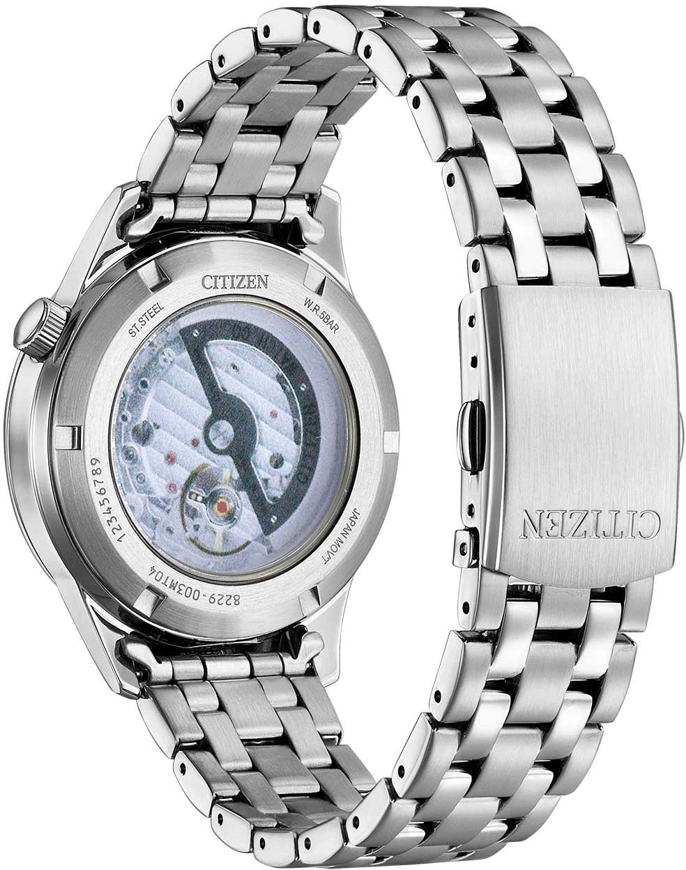 Citizen NH9131-73L Mechanical Open Hearth horloge Blauw