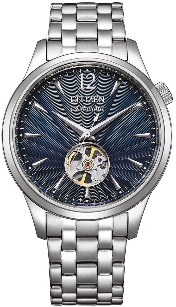 Citizen NH9131-73L Mechanical Open Hearth horloge Blauw