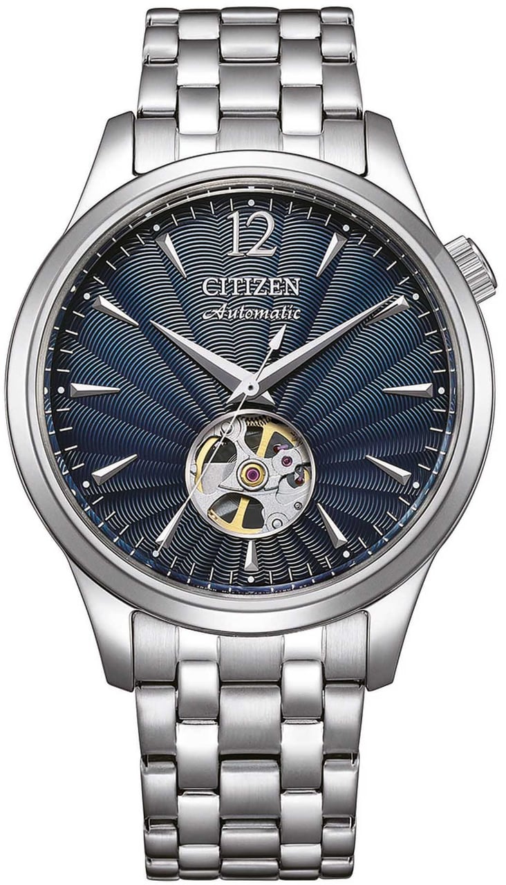 Citizen NH9131-73L Mechanical Open Hearth horloge Blauw