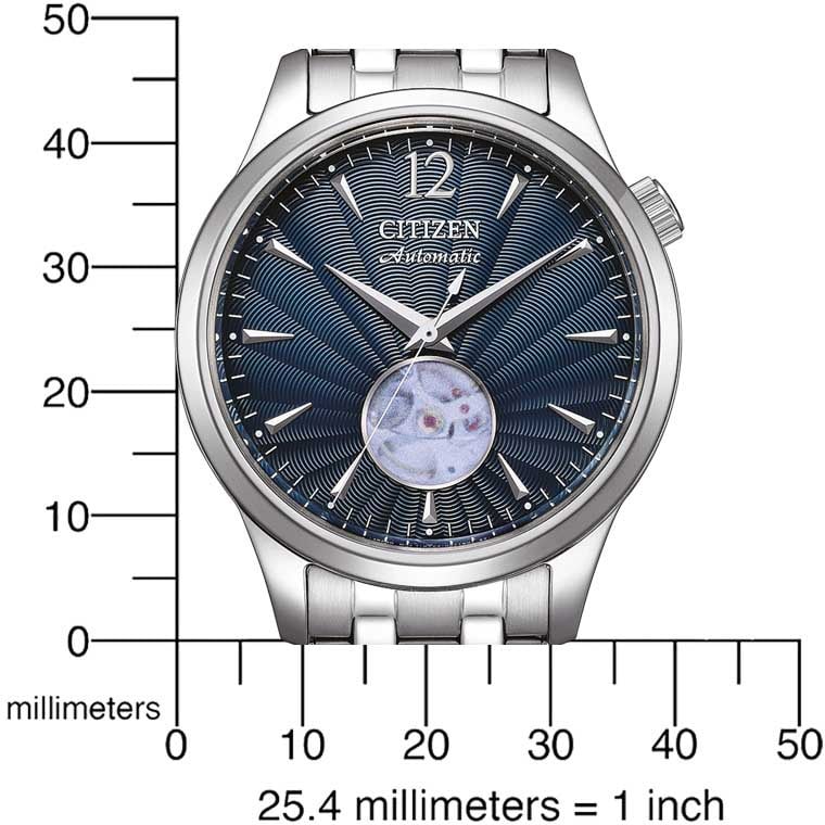 Citizen NH9131-73L Mechanical Open Hearth horloge Blauw