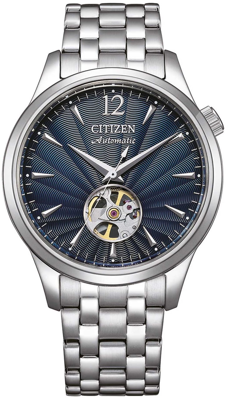 Citizen NH9131-73L Mechanical Open Hearth horloge Blauw