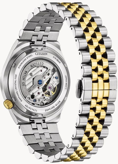 Citizen Citizen Horloge NK0024-54X Tsuyosa 60 Staal Bi-color Automaat 50m Waterdicht Saffierglas 39mm Goud