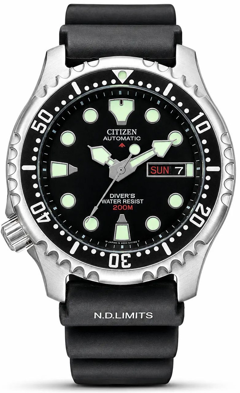 Citizen NY0040-09EE Promaster Marine automatisch herenhorloge 42 mm Zwart