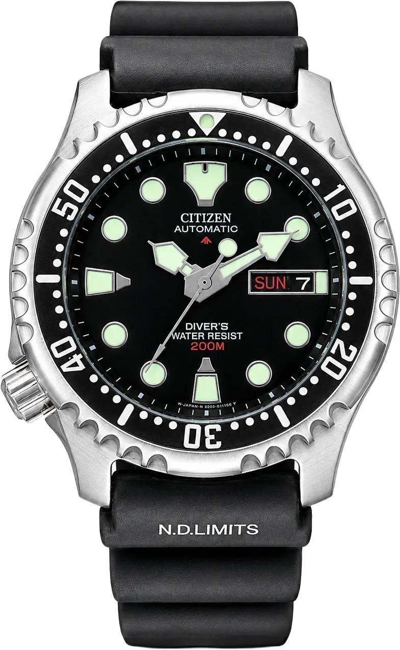 Citizen NY0040-09EE Promaster Marine automatisch herenhorloge 42 mm Zwart