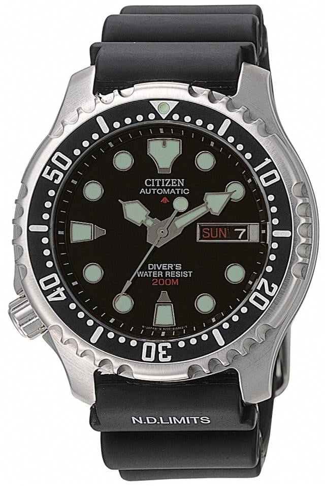 Citizen NY0040-09EE Promaster Marine automatisch herenhorloge 42 mm Zwart