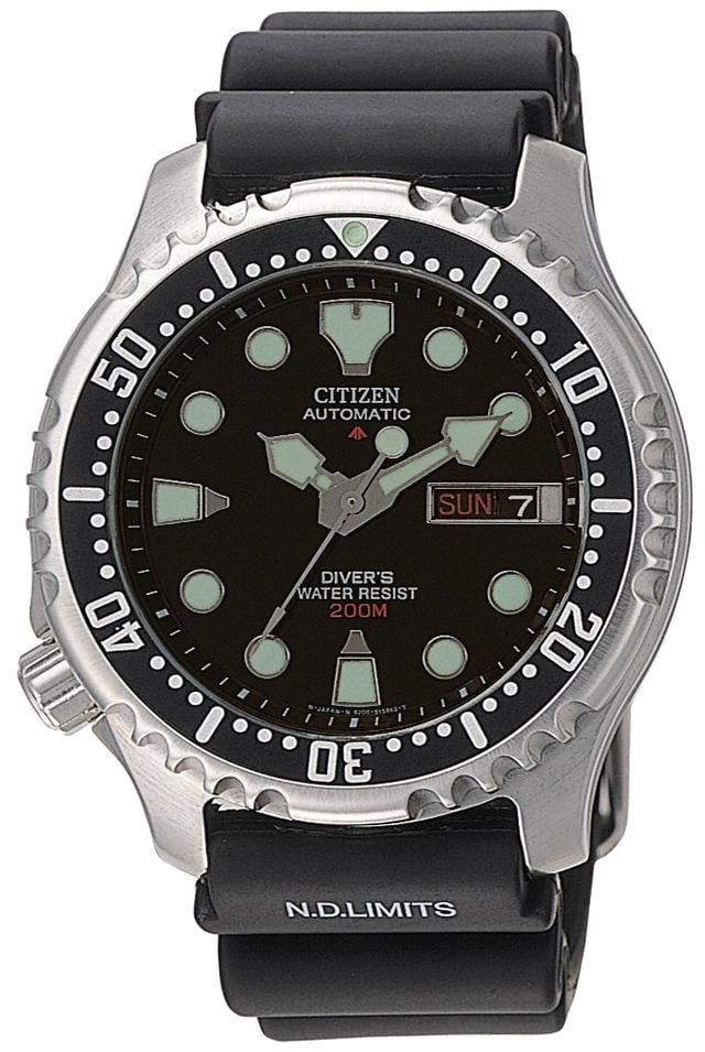Citizen NY0040-09EE Promaster Marine automatisch herenhorloge 42 mm Zwart