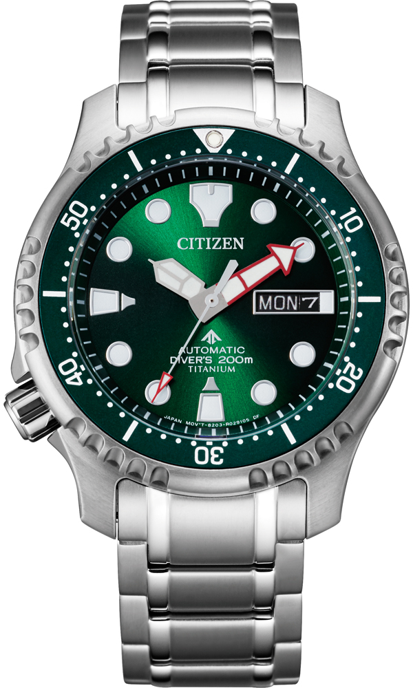 Citizen NY0100-50XE Horloge Promaster Diver Super titanium groen Donkergroen