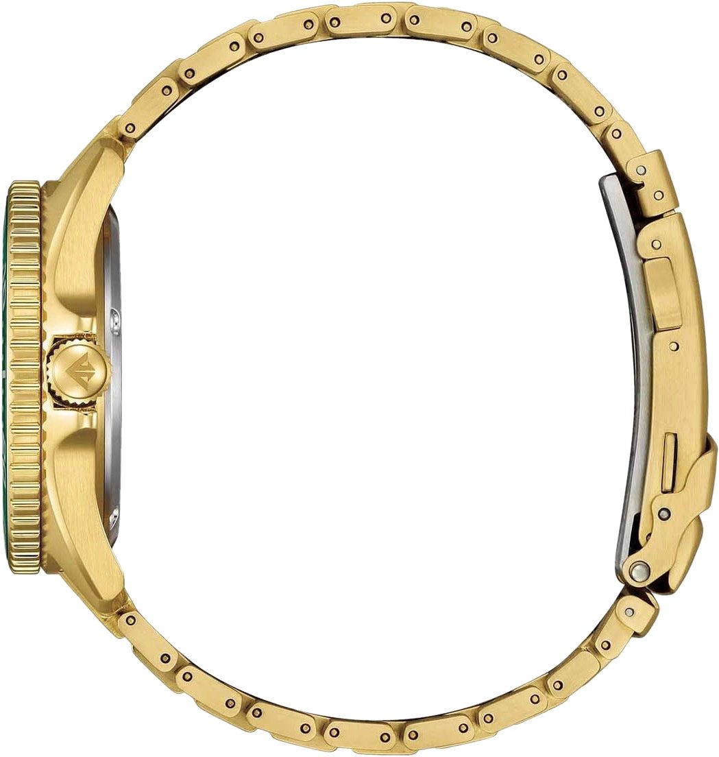 Citizen Citizen Horloge BN0262-59W Promaster Staal met Geelgouden Plating Eco-drive 200m Waterdicht met Groene Wijzerplaat 40mm Goud