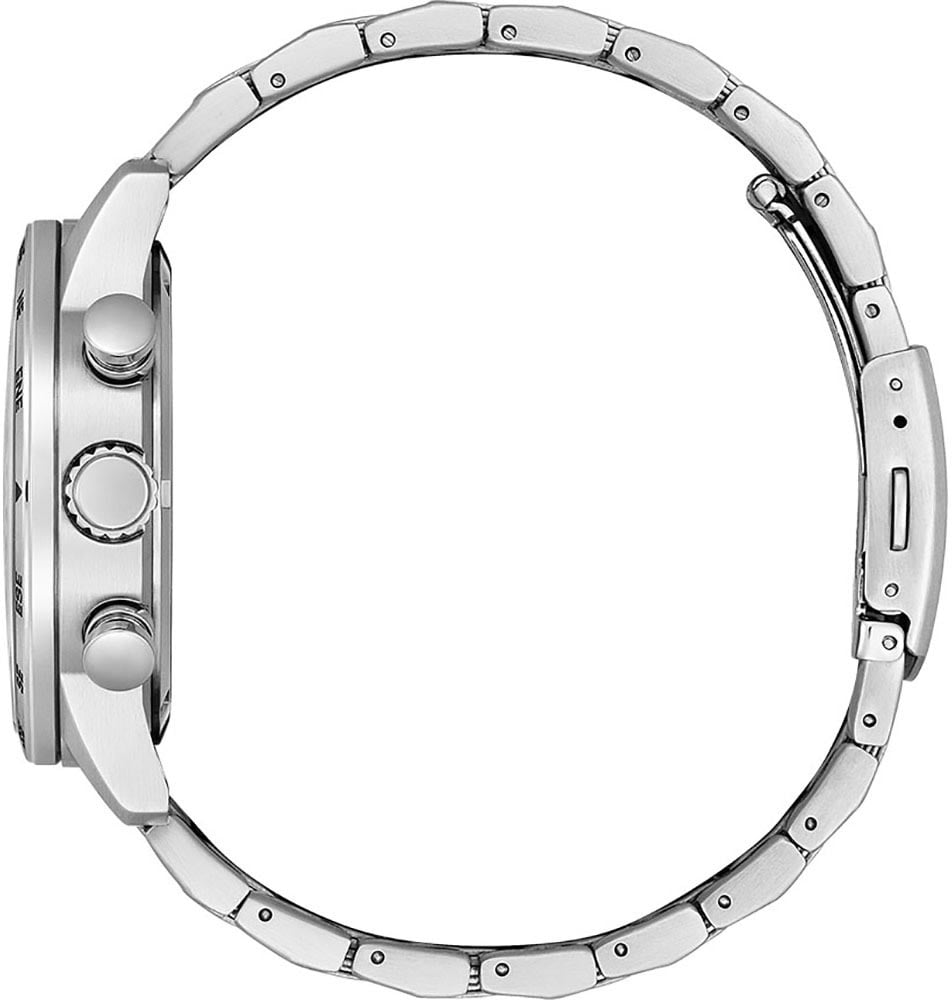 Citizen Citizen Horloge CA0790-83L Staal Eco-drive Chronograaf 100m Waterdicht met Blauwe Wijzerplaat 43mm Zilver