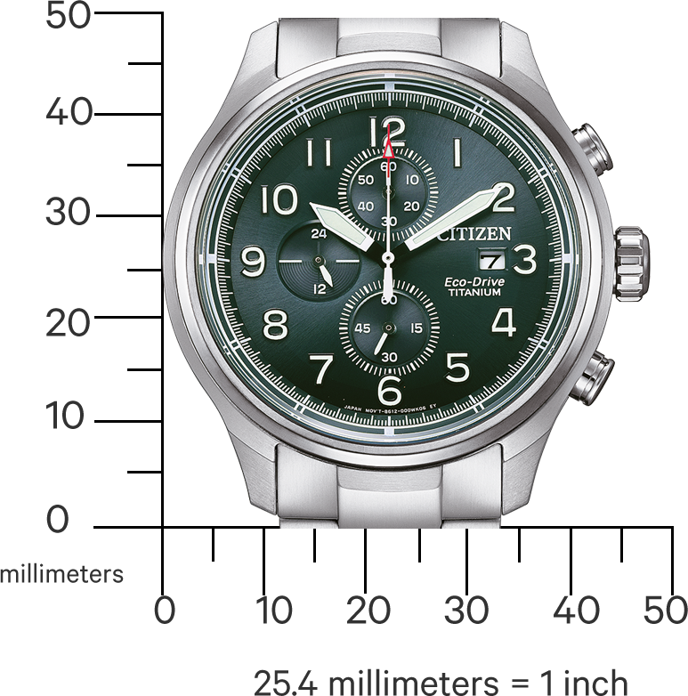 Citizen Citizen Horloge CA0810-88X Titanium Eco-drive Chronograaf Saffier Glas 100m Waterdicht met Zwarte Wijzerplaat 44mm Zilver