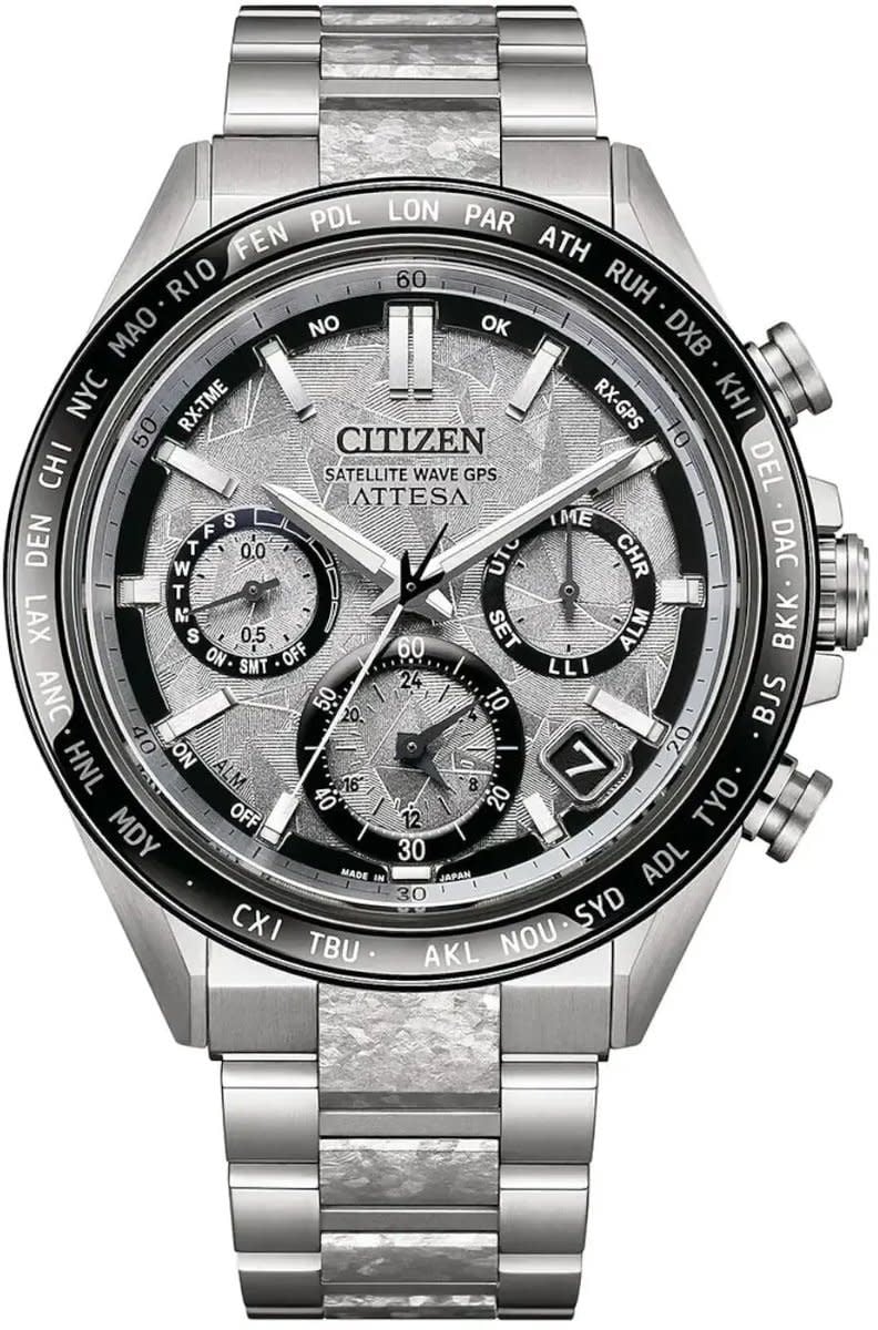 Citizen Citizen Horloge CC4076-65A Attesa Titanium Satelite Wave GPS Solar 43mm Limited Edition Zilver
