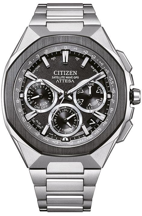 Citizen Citizen Horloge CC4104-53E Attesa Satellite Wave GPS Titanium Eco-drive Zilver