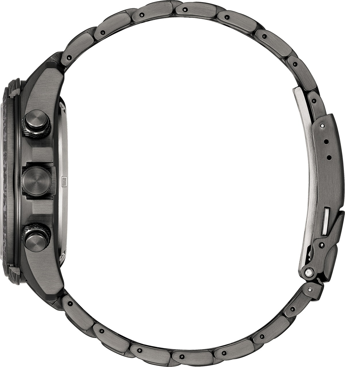 Citizen Citizen Horloge JV1008-63E Promaster Eco-Drive Saffierglas 200m Waterdicht Staal Gun Metal Analoog Digitaal Limited Edition 44mm Donkergrijs