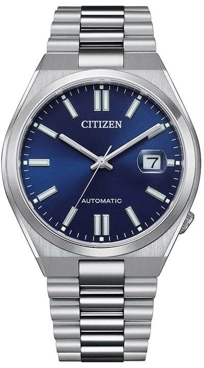 Citizen Citizen Horloge NJ0150-81L Staal Automaat met Blauwe Wijzerplaat 40mm Zilver