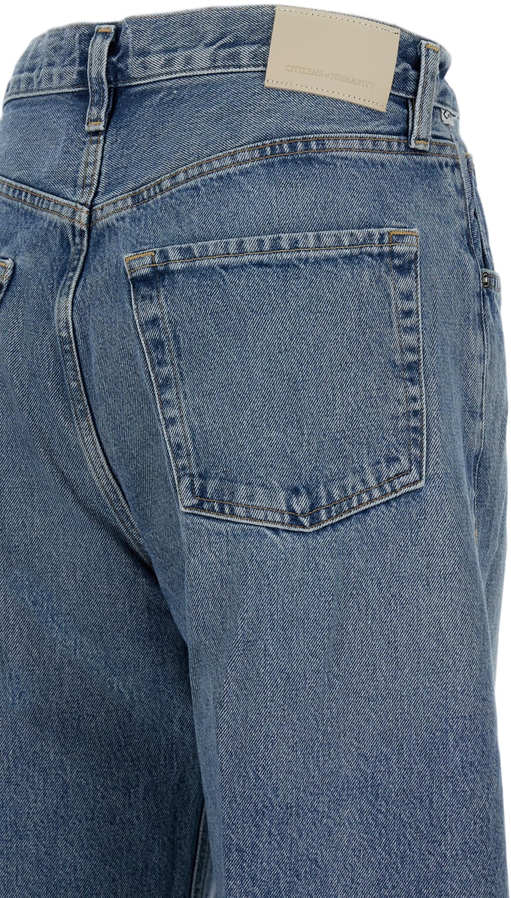 Citizens of Humanity Mid-Rise Baggy Jeans In Light Blue Organic Cotton Blauw