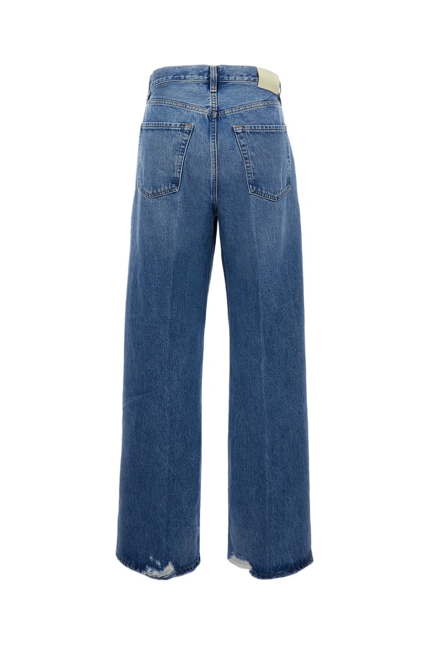 Citizens of Humanity Relaxed Wide-Leg Baggy Jeans With Raw Cut Hem Blauw