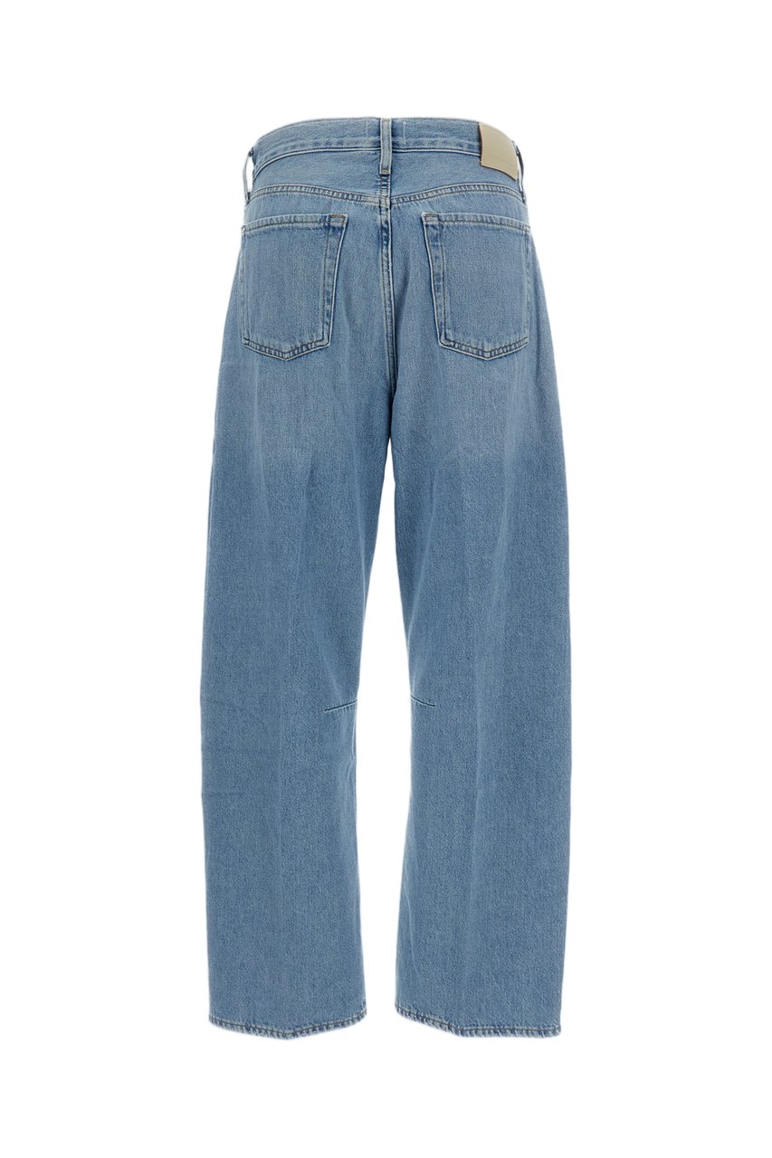 Citizens of Humanity High-Rise Cropped Jeans with Balloon Leg and Contrast Stitching Blauw