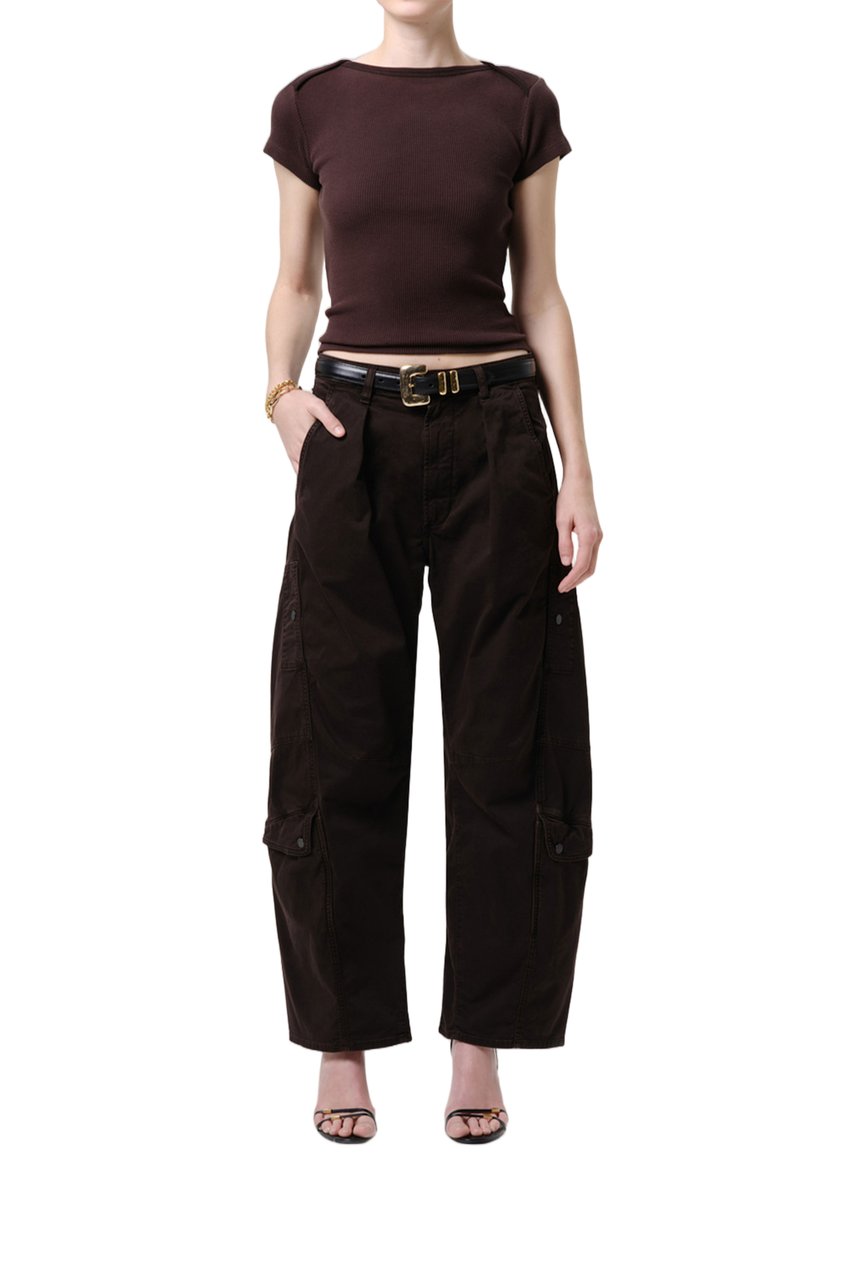 Citizens of Humanity Brown Cotton-Blend Twill Cargo Pants Bruin