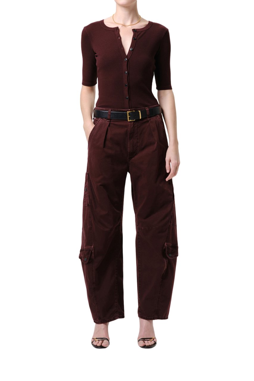 Citizens of Humanity Red Cotton-Blend Twill Cargo Pants Rood