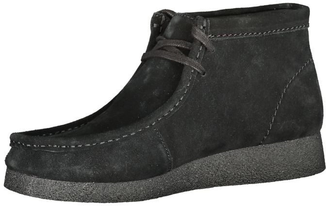 Clarks Original Clarks Black Leather Men Sneaker Zwart