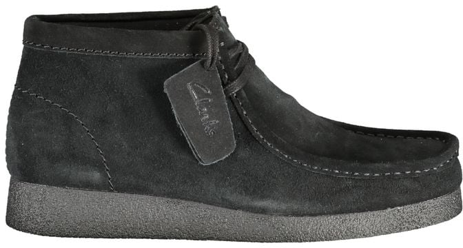 Clarks Original Clarks Black Leather Men Sneaker Zwart