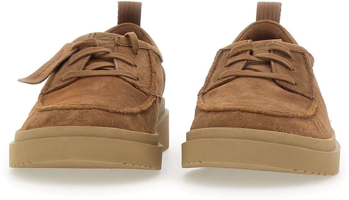 Clarks Original Flat Shoes Brown Beige