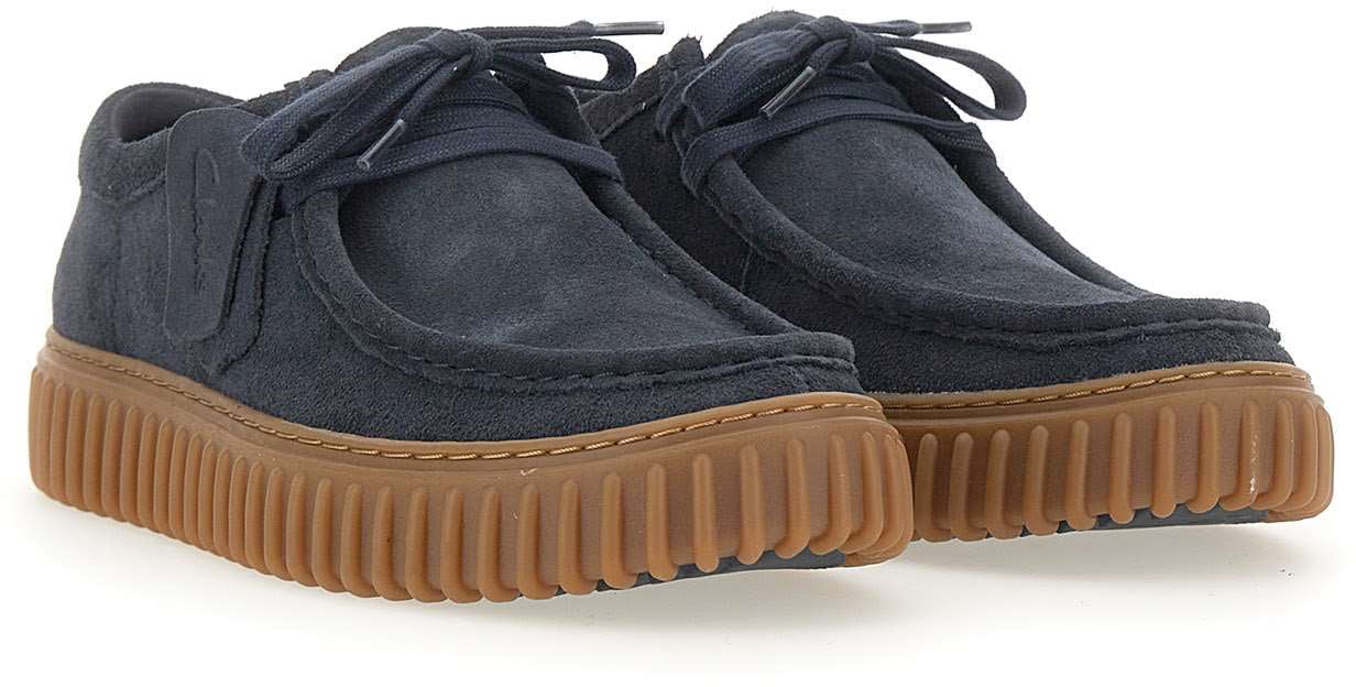 Clarks Original Flat Shoes Blue Blauw