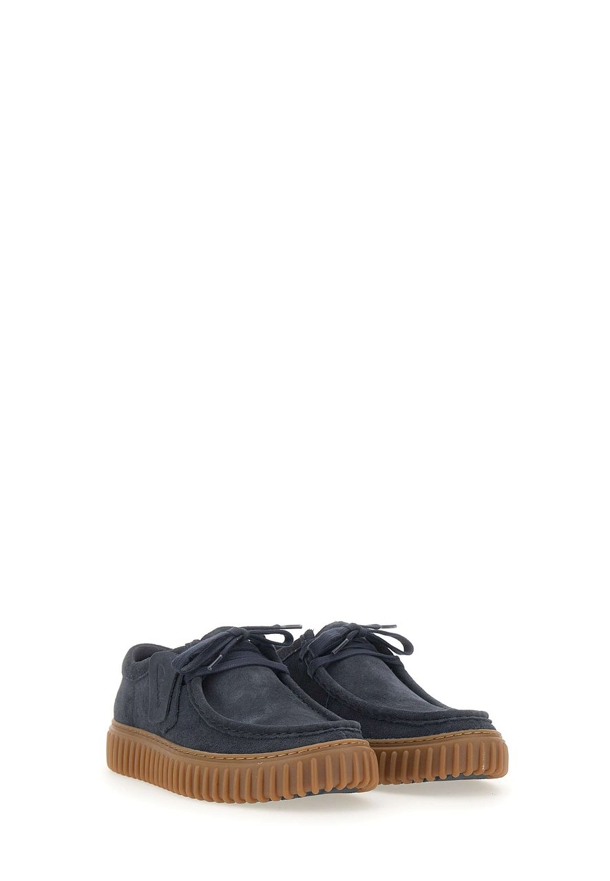 Clarks Original Flat Shoes Blue Blauw