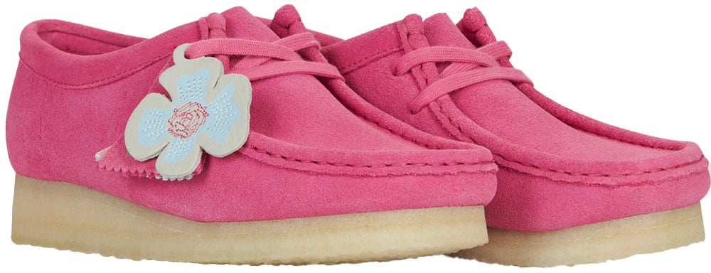 Clarks Original clarks originals wallabee cuir suede rose Roze