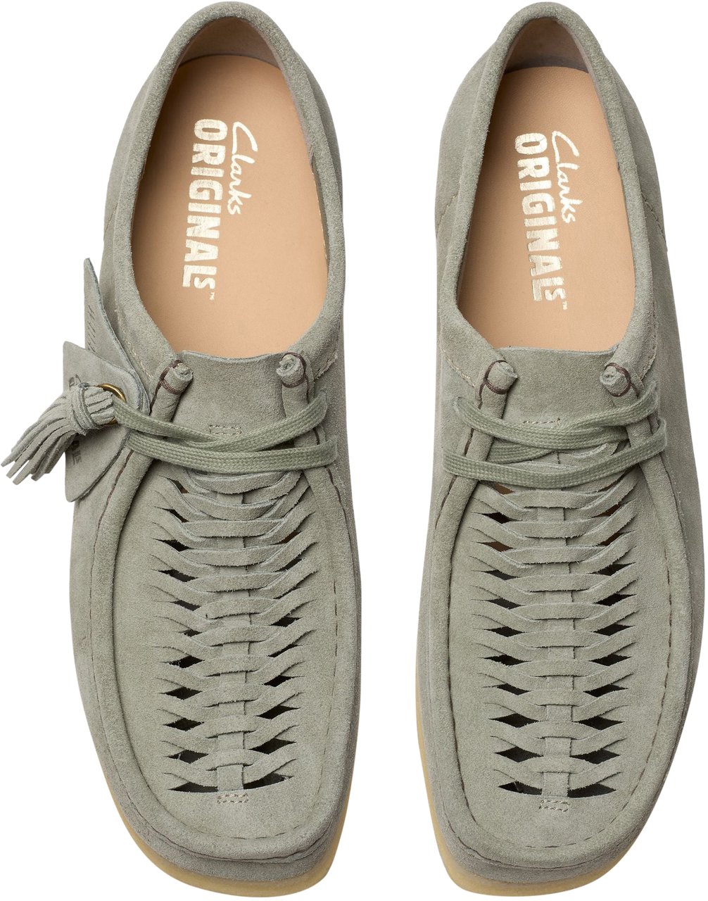 Clarks Original Sneakers Wallabee Weave Suede Sage Divers
