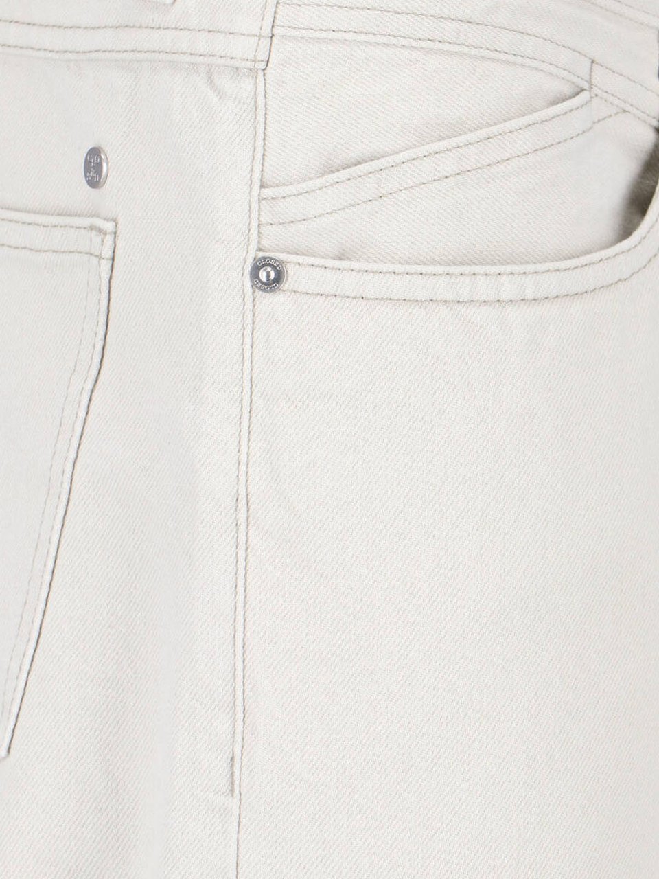 Closed Grey Straight-Leg Cotton Denim Jeans Grijs