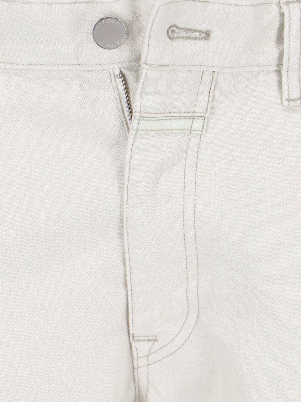 Closed Grey Straight-Leg Cotton Denim Jeans Grijs