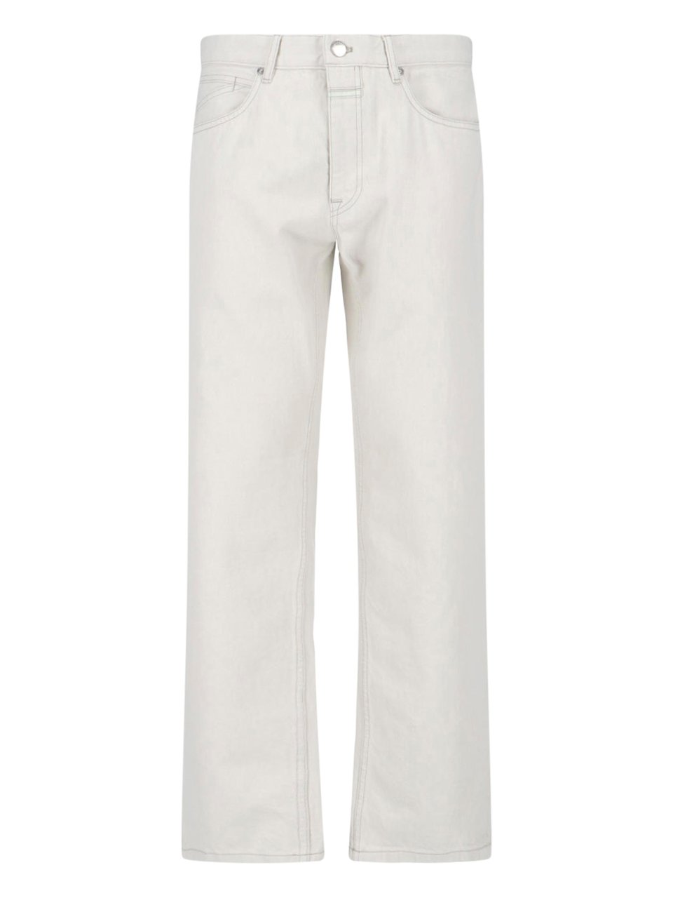 Closed Grey Straight-Leg Cotton Denim Jeans Grijs